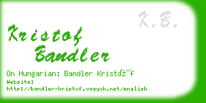 kristof bandler business card